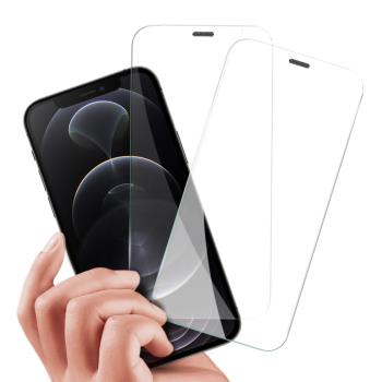 City Boss for iPhone 12 / 12 Pro 6.1吋 無孔防塵防水滿版鋼化玻璃貼-2 張入