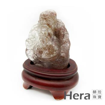 Hera 赫拉 紅髮晶/鈦晶財神擺件