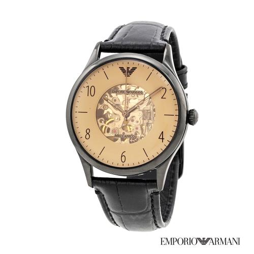 EMPORIO ARMANI 貝達系列鏤空時尚精品機械腕錶-AR1923|Armani|ETMall