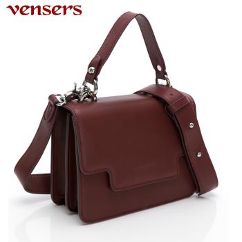 vensers 小牛皮潮流個性包 肩背包 NL1000101咖啡