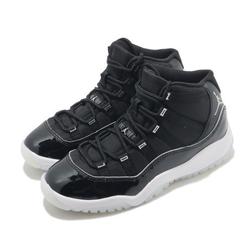 Nike 籃球鞋 Jordan 11 Retro 童鞋 經典款 AJ11 復刻 喬丹 中童 穿搭 黑 白 378039011 [ACS 跨運動]