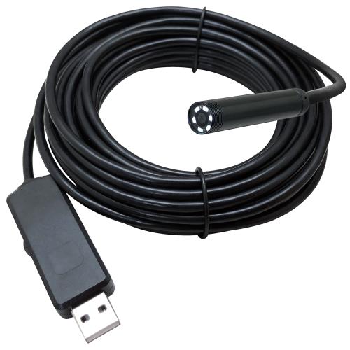 CHICHIAU-工程級防水蛇管攝影機5米USB細頭軟管型/USB連接電腦直接觀看
