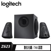 Logitech羅技 Z623 Logitech 羅技 Z623 型號 980-000409 多媒體落地型喇叭,採用前置喇叭與重低音設計,提供強勁立體聲效果。黑色系外觀,重量 7 公斤,中國製造,配件包含兩個衛星音箱、重低音音箱、3.5mm 音訊輸入線及使用者檔案。支援 110V 電源,1 年保固,無 WiFi、藍芽或防潑水功能,適閤家用娛樂,提升影音體驗。BSMI 認證 R41126,完美搭配電腦或電視。