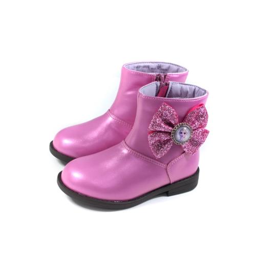 冰雪奇緣 Elsa Anna 短靴 拉鍊 桃紅色 中童 童鞋 FNKP14682 no751