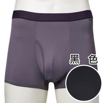 【Swear 思薇爾】SOLIS 森林王子系列M-XXL素面前檔開口合身四角男褲(黑色)