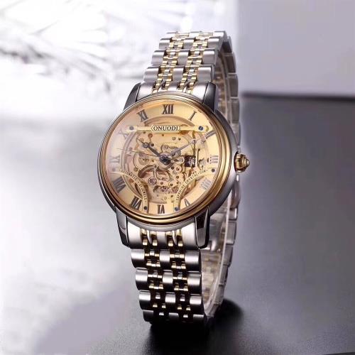 ONUODI  熟男前後裸空系列機械鋼錶