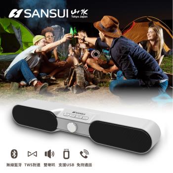 【SANSUI 山水】TWS可攜式無線2聲道聲霸SOUNDBAR/藍牙喇叭/藍芽音響 SN-R500