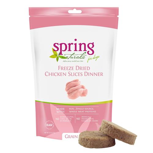 【Spring Naturals 曙光】全齡犬 冷凍乾燥 無穀 生食 鮮肉寵物糧 雞肉餅 火雞肉餅 鮭魚肉餅_1LB