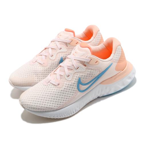 Nike 慢跑鞋 Renew Run 2 運動 女鞋 輕量 透氣 舒適 避震 路跑 健身 球鞋 粉 藍 CU3505600 [ACS 跨運動]