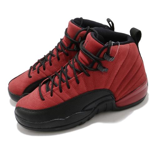 Nike 籃球鞋 Air Jordan 12 Retro 女鞋 經典款 喬丹12代 麂皮 大童 穿搭 黑 紅 153265602 [ACS 跨運動]