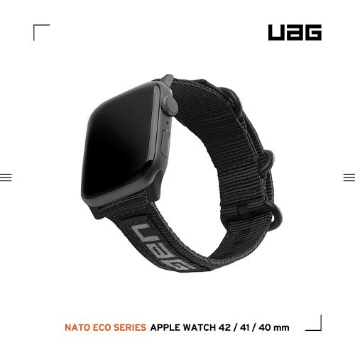 UAG Apple Watch 38/40/41/42(S10)mm Nato環保錶帶-黑