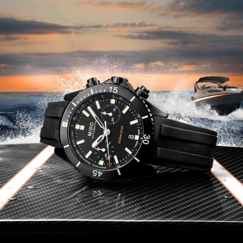 MIDO美度 OceanStar海洋之星航數計時碼錶機械潛水腕錶M0266273705100/44mm