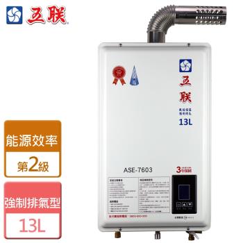 【五聯】ASE-7603-13L智慧恆溫強制排氣熱水器-部分地區含基本安裝詳閱商品介紹