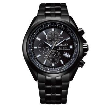 CITIZEN星辰 亞洲限定 光動能電波炫黑時尚腕錶 AT8205-83E