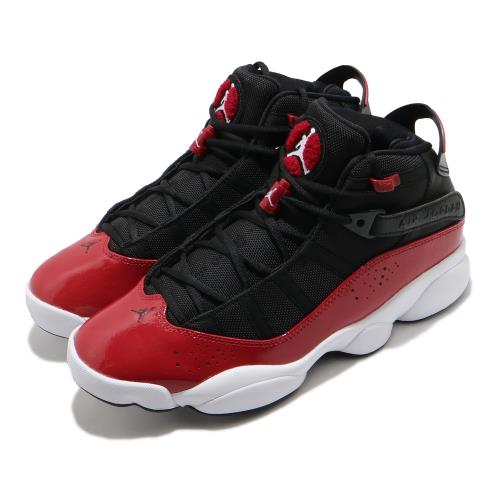 Nike 籃球鞋 Jordan 6 Rings 運動 男鞋 喬丹 避震 包覆 明星款 球鞋 穿搭 黑 紅 322992060 [ACS 跨運動]