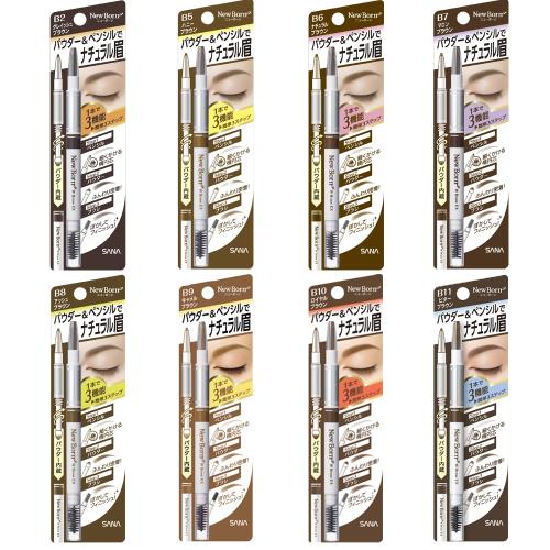 SANA 柔和三用眉彩筆 任選黑巧棕/氣質棕/自然棕/灰棕色/蜜糖棕/甜栗棕/亞麻棕/駝棕色