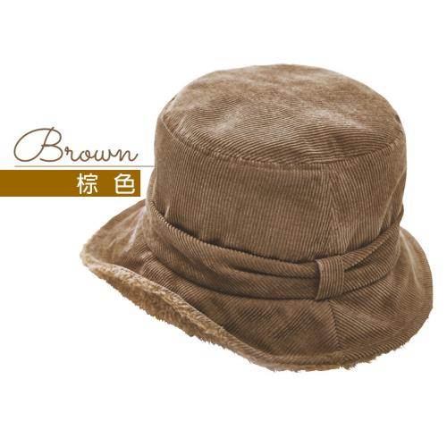 復古燈心絨刷毛保暖帽