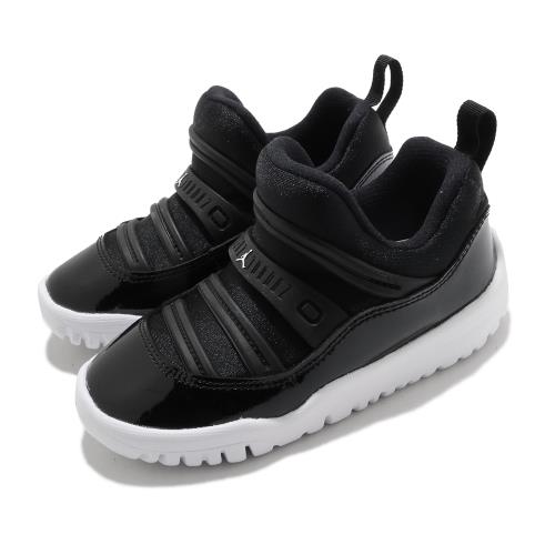 Nike 休閒鞋 Jordan 11 Retro 運動 童鞋 襪套 輕便 舒適 透氣 小童 穿搭 黑 白 BQ7102011 [ACS 跨運動]