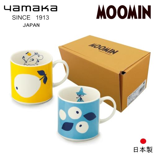 【日本山加yamaka】moomin嚕嚕米彩繪陶瓷馬克杯禮盒2入組 (MM0313-13)