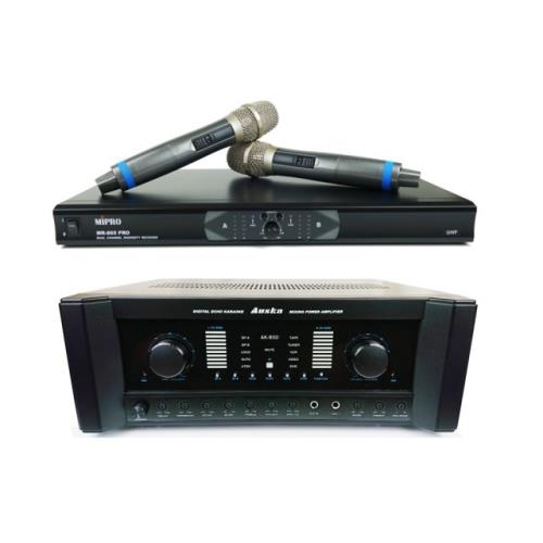 AUSKA AK-800 卡拉OK擴大機+MIPRO MR-865 PRO 無線麥克風
