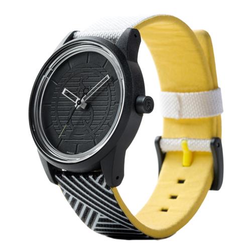 Q&Q SmileSolar 012 太陽能手錶-黑格黃/40mm