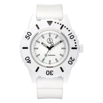Q&Q SMILE SOLAR Unisex Armbanduhr Watch Uhr Series 3 White
