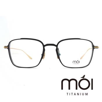 moi取意法語中的意涵－自我 / 純鈦光學眼鏡(黑/金) T003_03