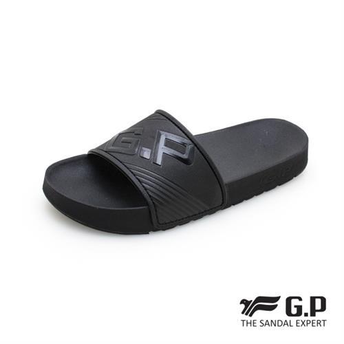 G.P 男款Be Better休閒舒適拖鞋G0566M-全黑色(SIZE:L-XXL 共五色) GP