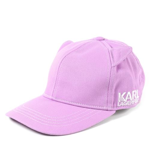 KARL LAGERFELD 貓咪耳朵棒球帽-粉紫