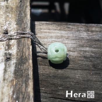 Hera 赫拉 精雕天然緬甸玉財咒項鍊/鎖骨鍊