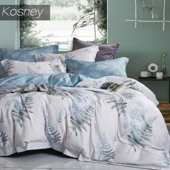 KOSNEY 夏戀 吸濕排汗萊賽爾天絲特大兩用被床包組