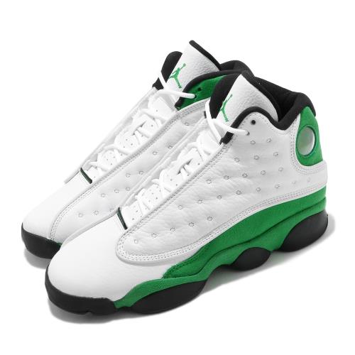 Nike 籃球鞋 Air Jordan 13 Retro 女鞋 經典款 AJ13 喬丹 復刻 穿搭 大童 白 綠 DB6536113