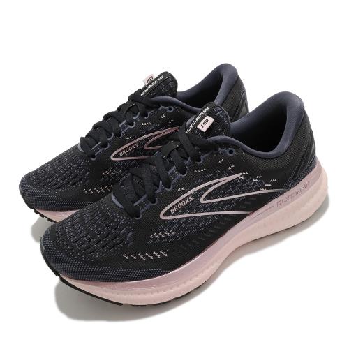 Brooks 慢跑鞋 Glycerin 19 D 寬楦 運動 女鞋 路跑 緩震 DNA科技 透氣 健身 球鞋 黑 粉 1203431D074