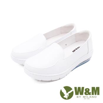 W&M(女)氣墊舒適直套款護士鞋 娃娃鞋 女鞋-白