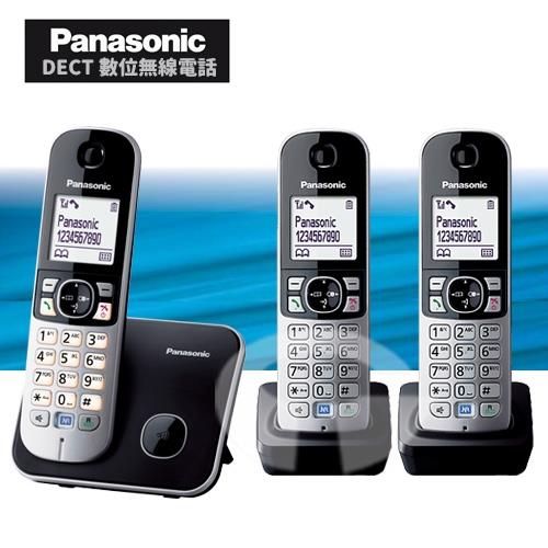 Panasonic 松下國際牌DECT節能數位多子機無線電話 KX-TG6812+1 (鈦金黑)