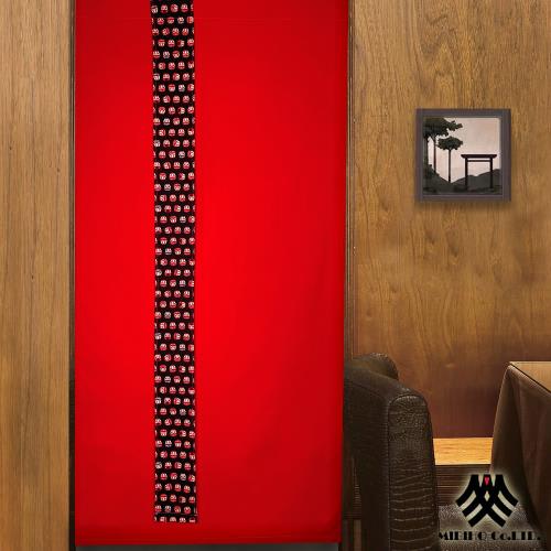 《M.B.H─福神之語》日式開運風水簾(88x176cm)(黑)