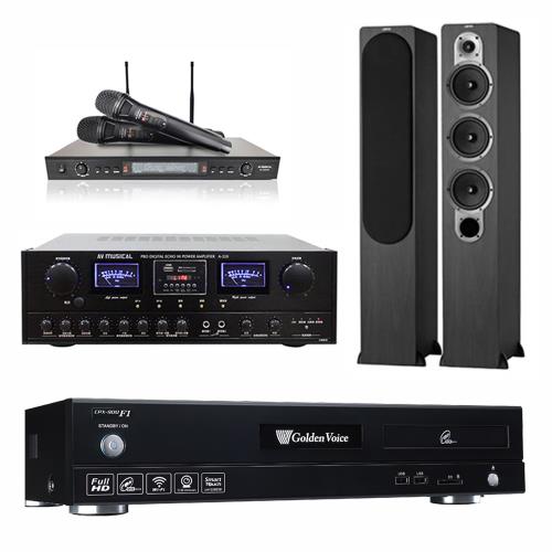 金嗓 CPX-900 F1 點歌機4TB+AV MUSICAL A-860+DoDo Audio SR-889PRO+JAMO S428(黑)