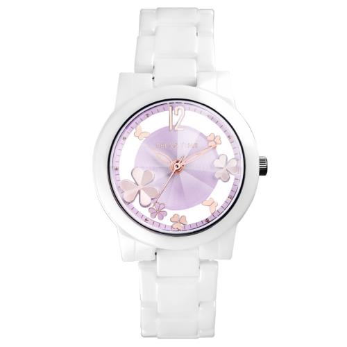 RELAX TIME Garden系列 鏤空陶瓷腕錶 ─ 紫x白 (RT-80-6) / 38.6mm