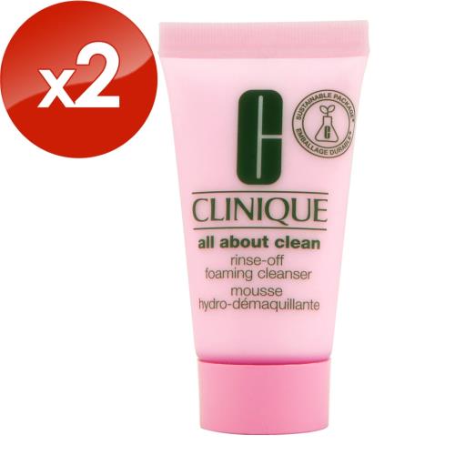 【CLINIQUE 倩碧】溫和型卸妝慕絲 30ML x 2