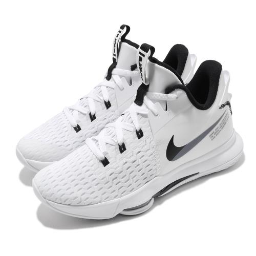 Nike 籃球鞋 Lebron Witness V 男鞋 氣墊 舒適避震 明星款 支撐包覆 球鞋 白 黑 CQ9381101 [ACS 跨運動]