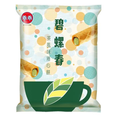 【乖乖】孔雀捲心餅-碧螺春茶口味