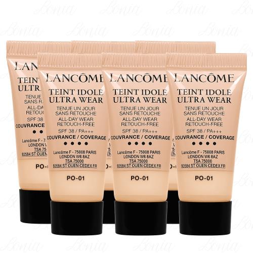 LANCOME 蘭蔻 零粉感超持久粉底 SPF38/PA+++(#PO-01)(5ml)*6
