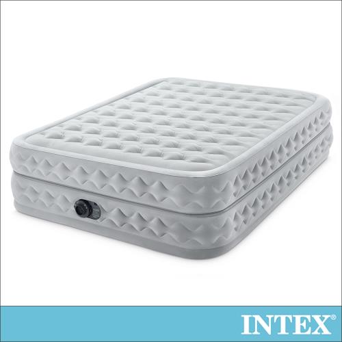 INTEX 豪華菱紋擬真雙氣室雙人加大充氣床152x203x高51cm(64489ED)