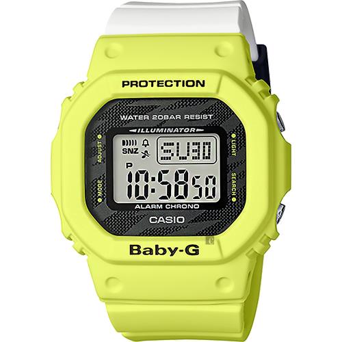 CASIO卡西歐Baby-GLIGHTINGYELLOWSERIES戶外運動計時手錶BGD-560TG-9