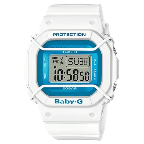 【CASIO 卡西歐】電子女錶 樹脂錶帶  防水200米 世界時間(BGD-501FS-7D)