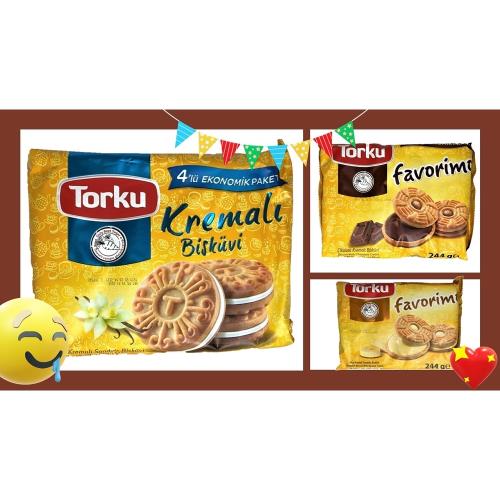 【Torku】托喀夾心餅乾(奶油/香蕉/巧克力)244g-2包組