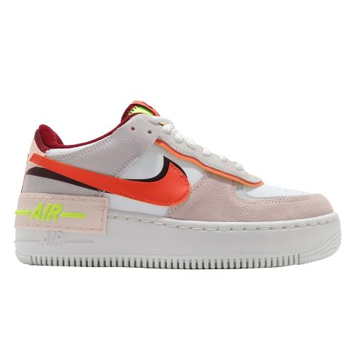 Nike 休閒鞋AF1 Shadow 運動女鞋經典款厚底舒適簡約穿搭球鞋白粉橘CU8591600 [ACS 跨運動]|休閒運動鞋|ETMall東森購物網