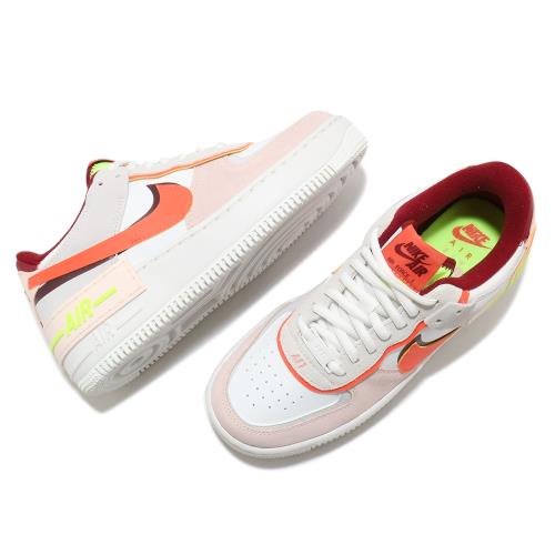 Nike 休閒鞋AF1 Shadow 運動女鞋經典款厚底舒適簡約穿搭球鞋白粉橘CU8591600 [ACS 跨運動]|休閒運動鞋|ETMall東森購物網