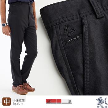 NST Jeans 霧黑色 斜口袋男休閒褲-中腰直筒 390(5942) 臺灣製