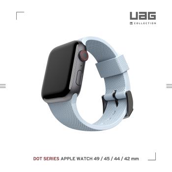 [U] Apple Watch 42/44/45/49mm 舒適矽膠錶帶-藍
